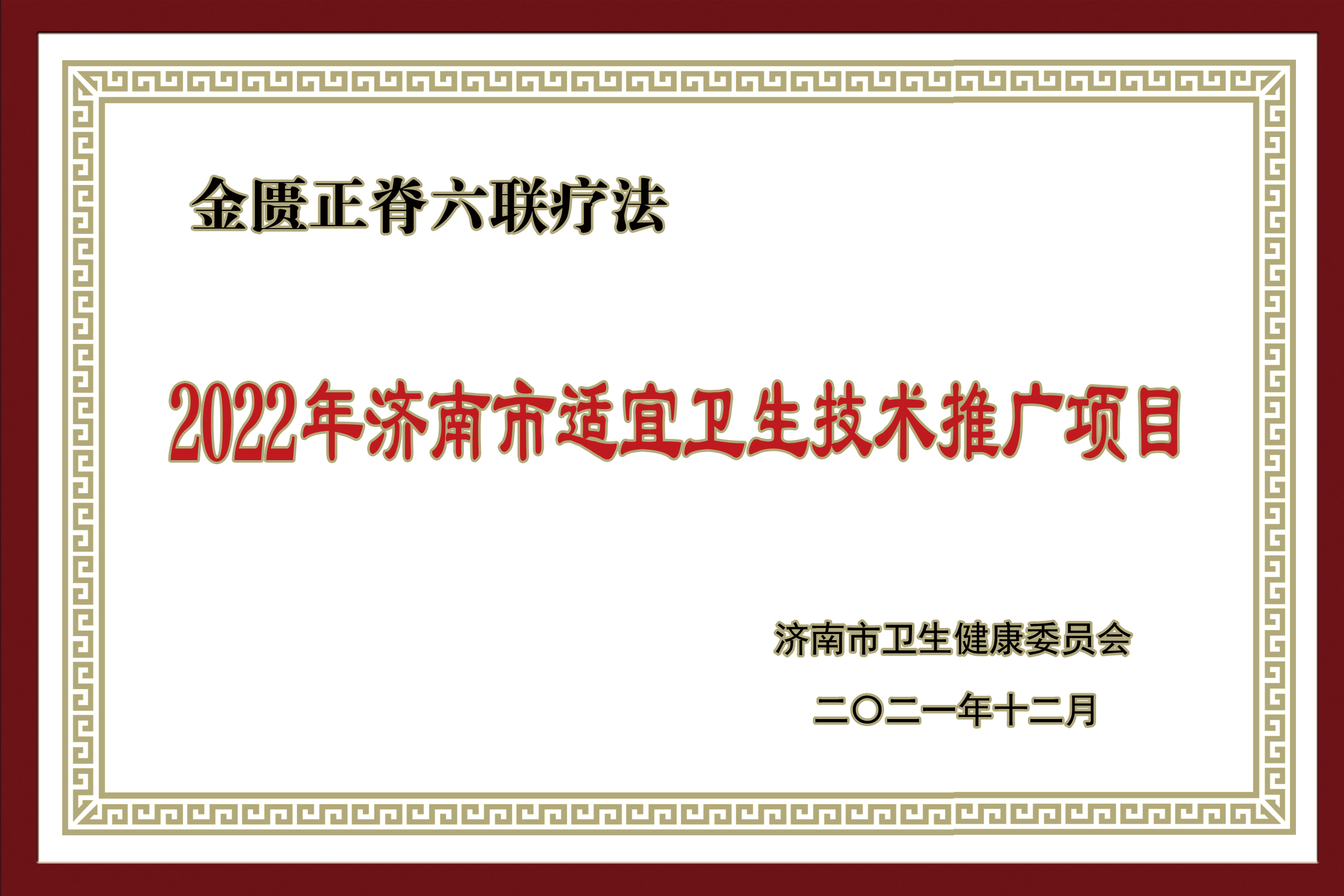 2022年济南市适宜卫生技术推广项目